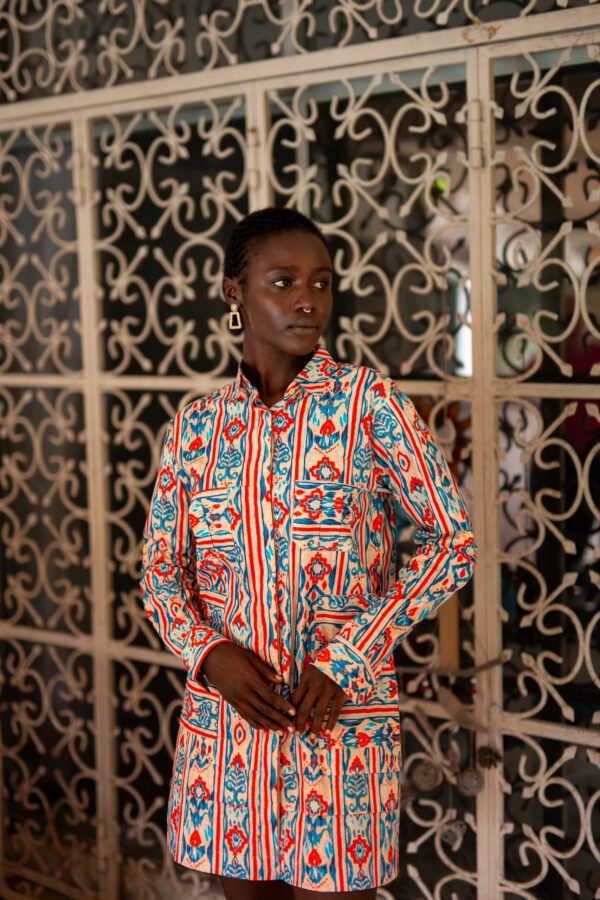 Zuma shirt dress by Mariam Couture.