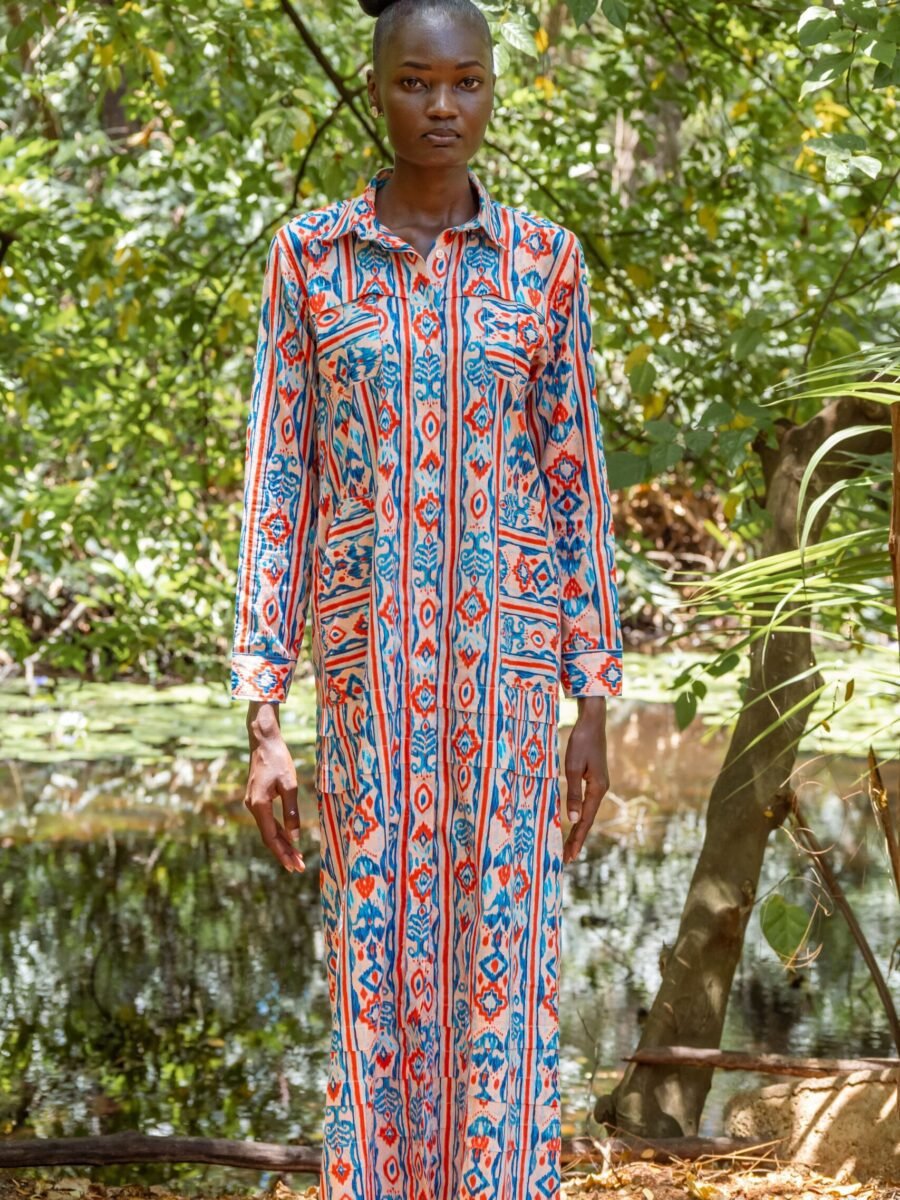 Zuma shirt dress by Mariam Couture.